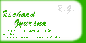 richard gyurina business card
